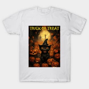 Trick Or treat - Scary Cat T-Shirt